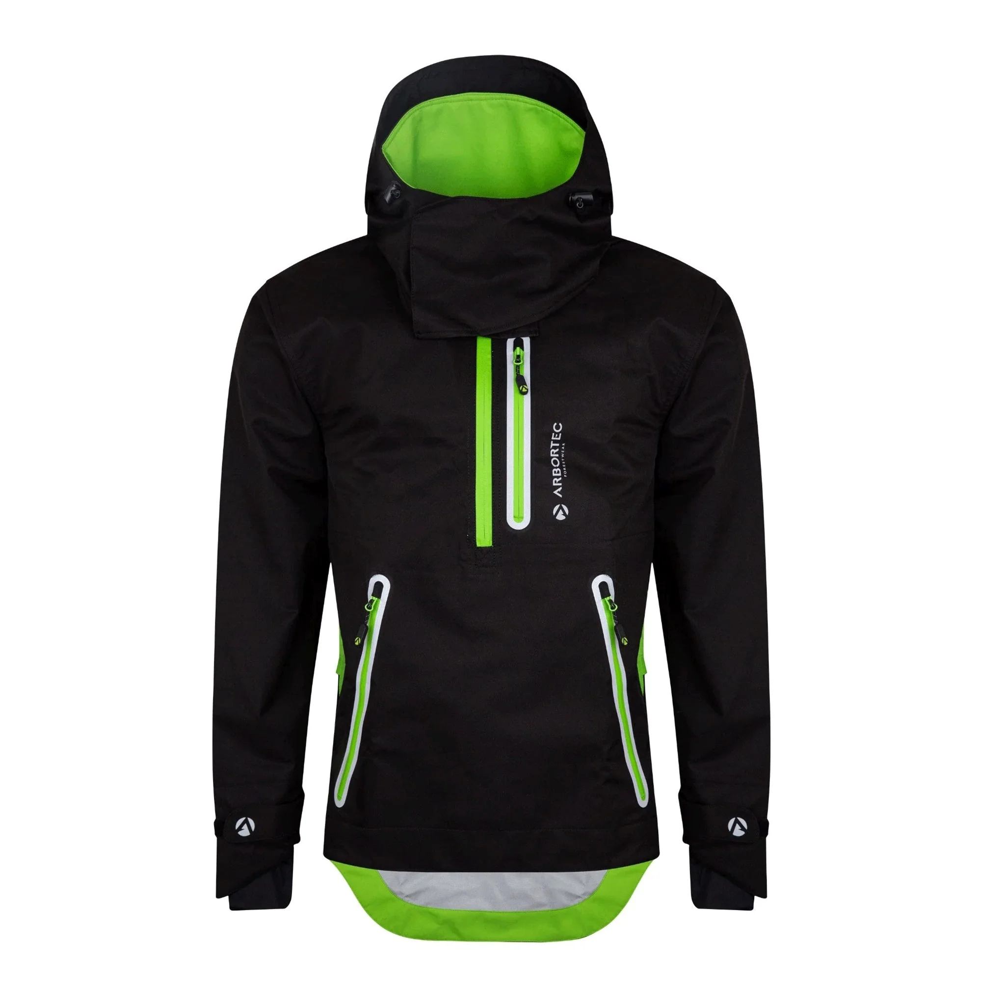 Arbortec AT4400 Half Zip Waterproof Jacket in Black - Image 4