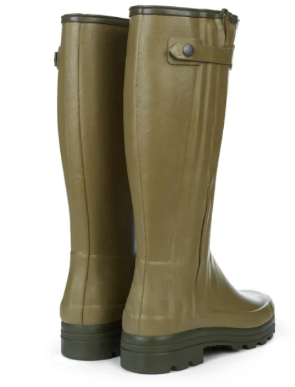 Le Chameau Men's Chasseur Neoprene Lined Wellington Boots Vert Vierzon - Image 3