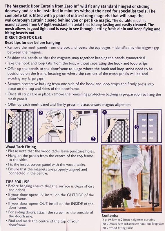 Zero In Magnetic Doorway Curtain (99 x 210cm) - Image 4